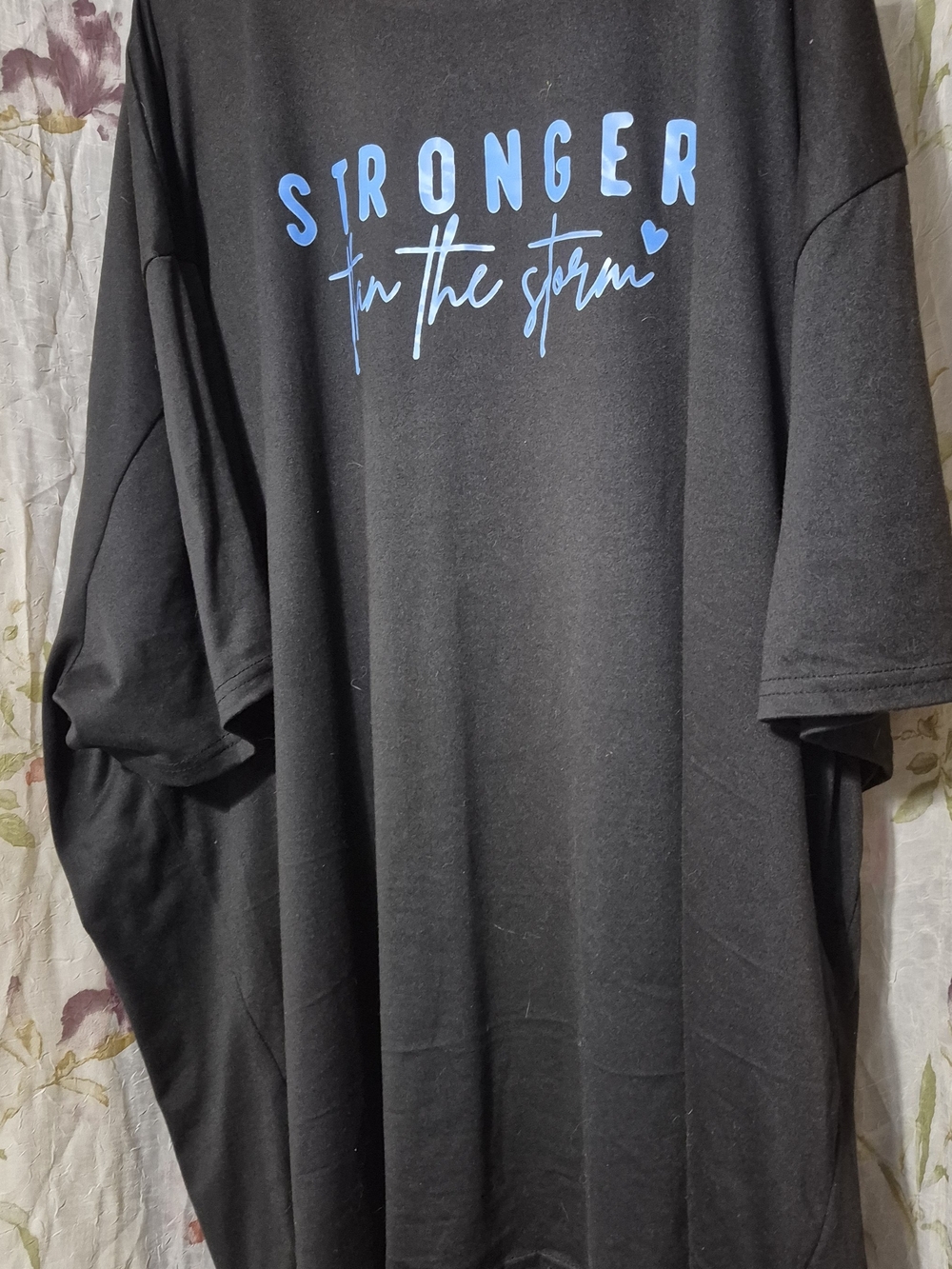 Stronger in the Storm Black Graphic Tee - Womens